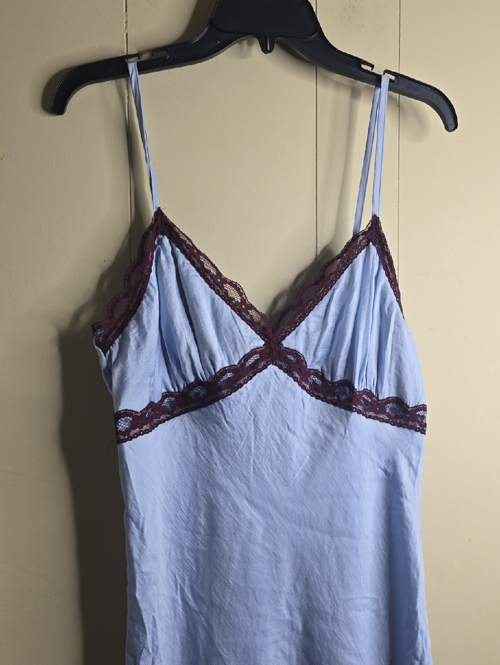 Women's Sleeveless Lace Trim Mini Slip Dress Wild Fable Size Large Light Blue - Picture 6 of 9